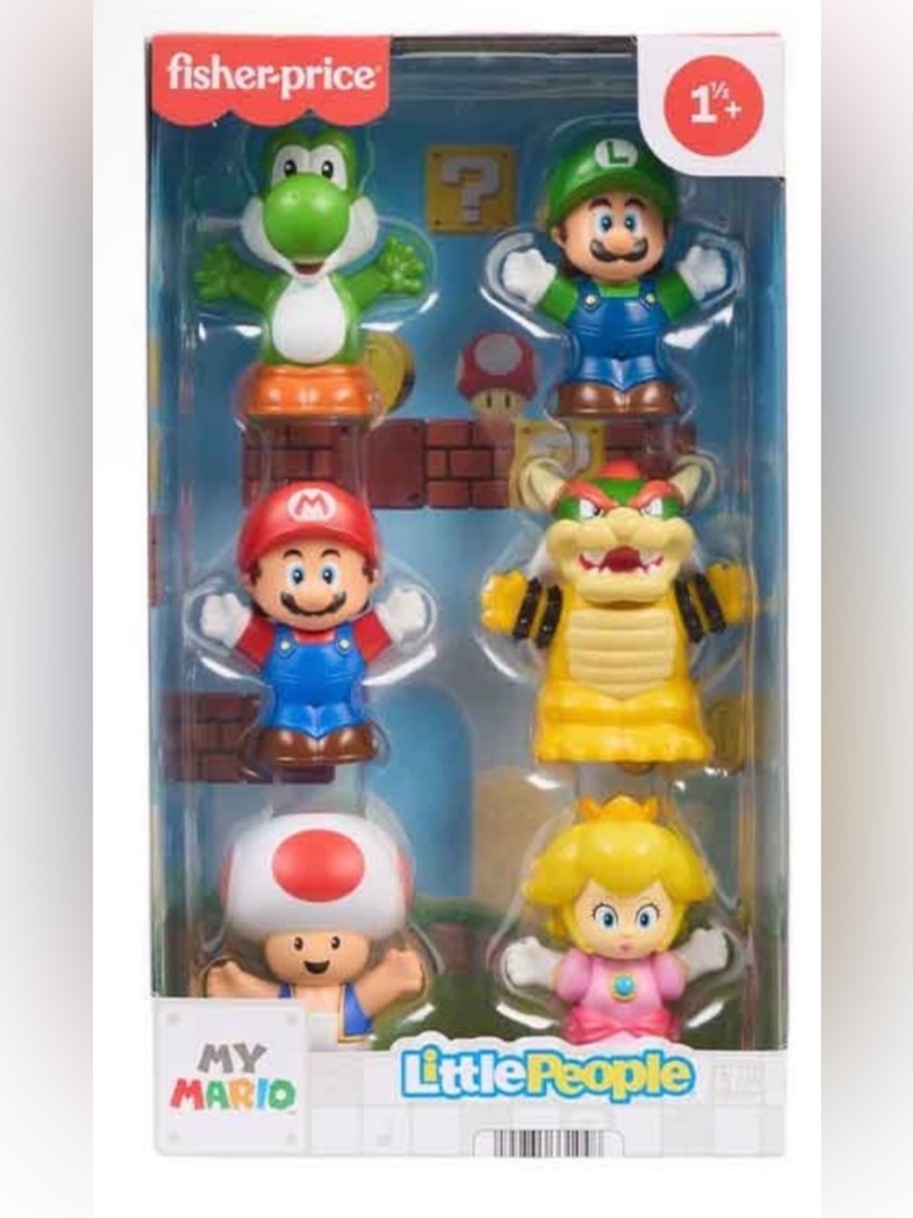 Fisher-Price Little People My Mario Pack - Red, Blue, Green, Yellow, Pink, White